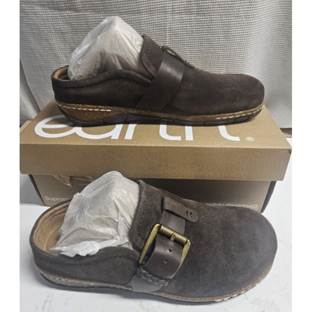 Earth® Women's ERAS Casual Clogs Dark Brown buckle slip on woman 5 M